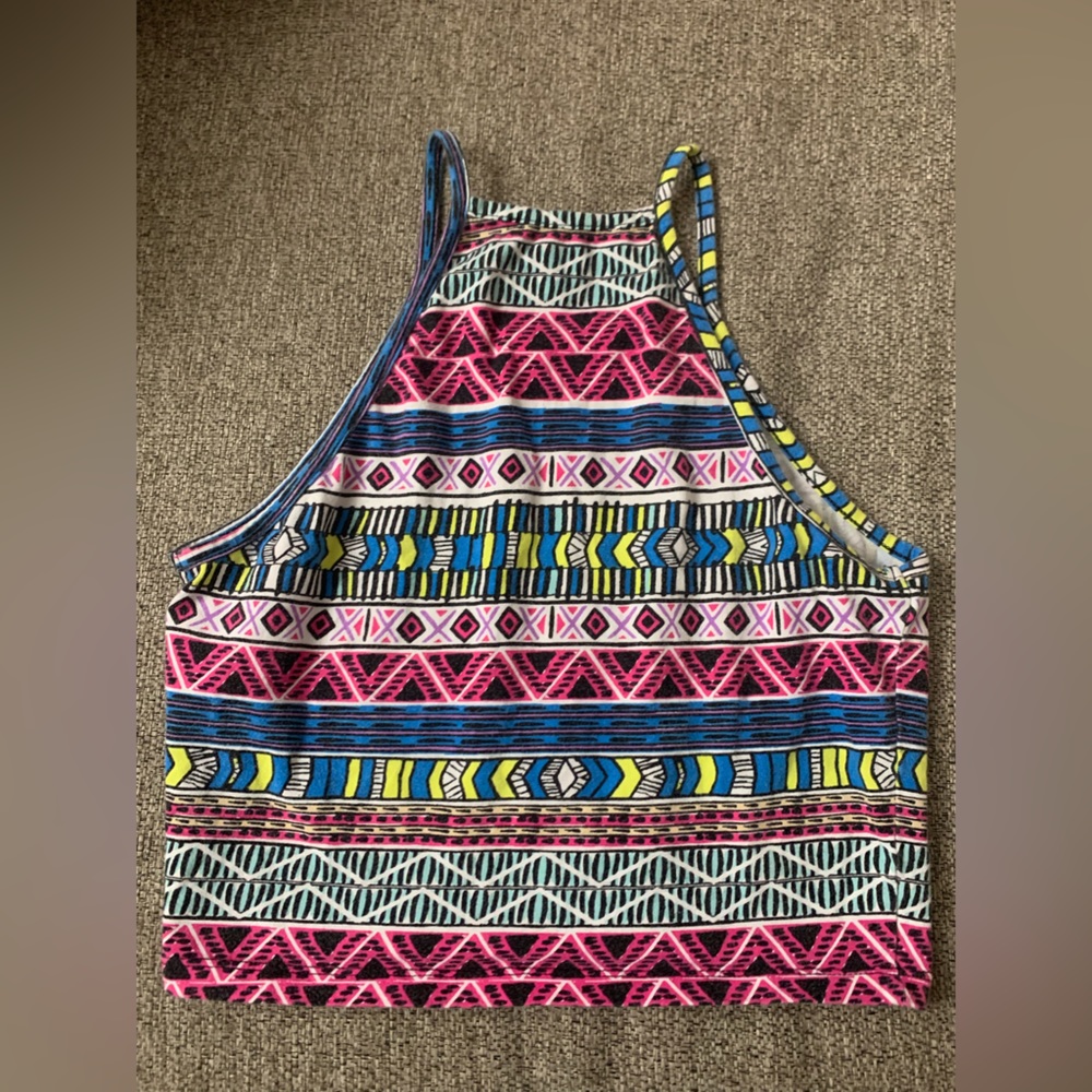 Forever 21 colorful pattern crop top